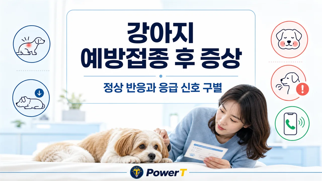 강아지 예방접종 후 증상과 응급 신호