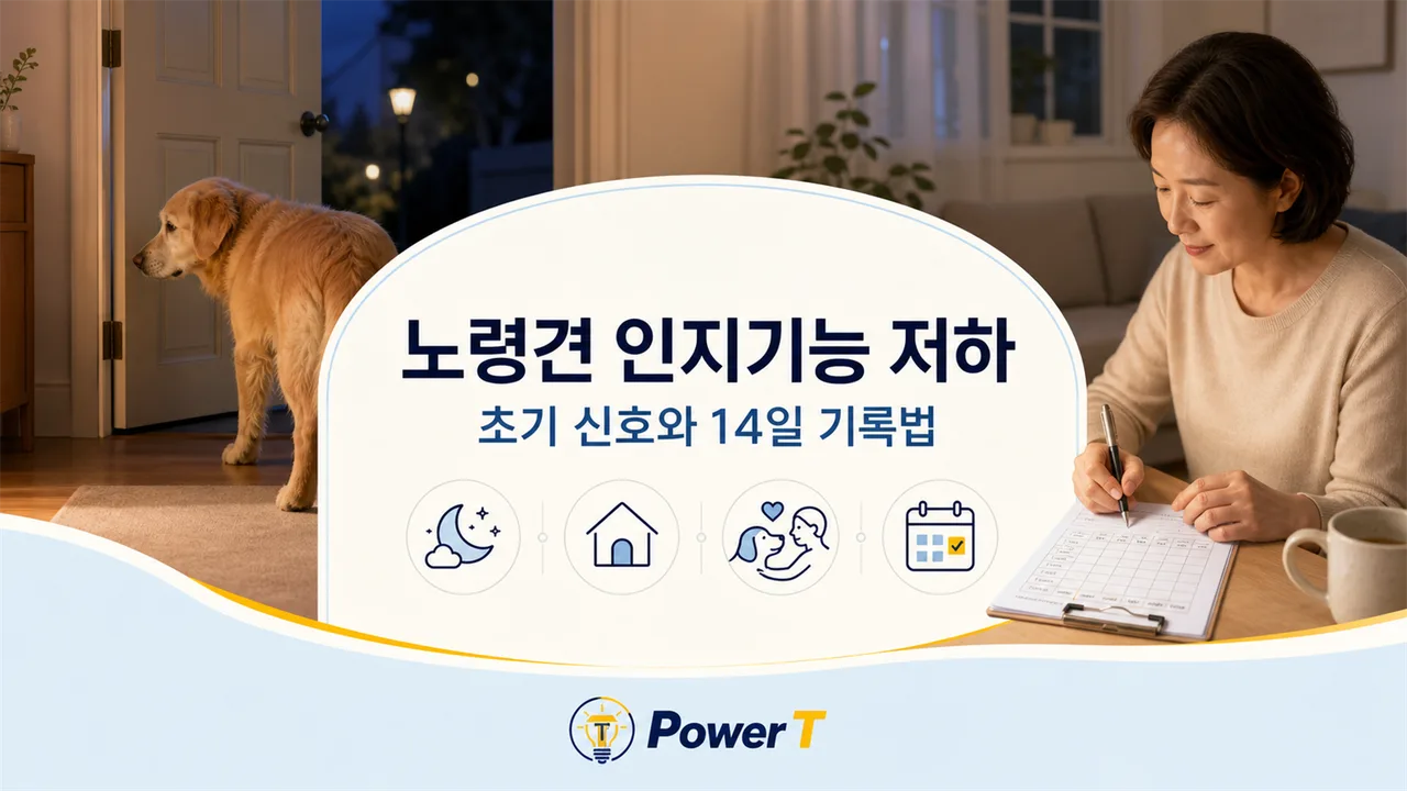 노령견 인지기능 저하, 초기 신호 기록법 노령견 인지기능 저하, 초기 신호 기록법