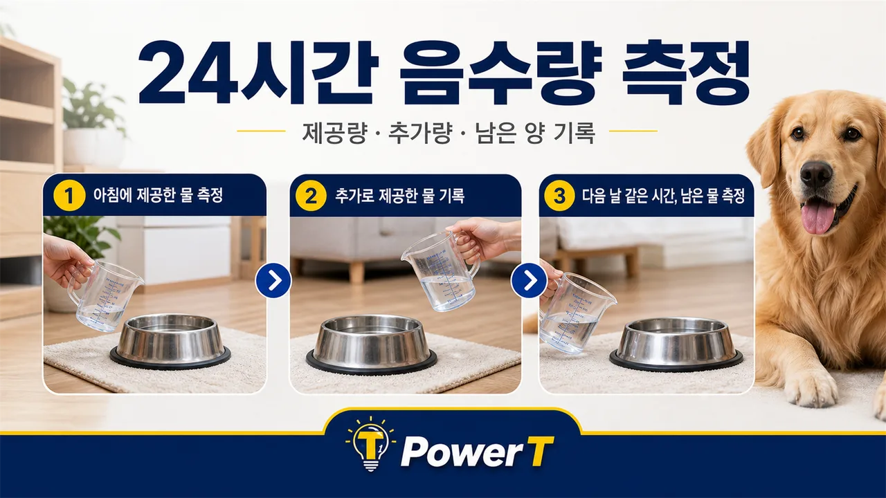 강아지 24시간 음수량 측정 방법