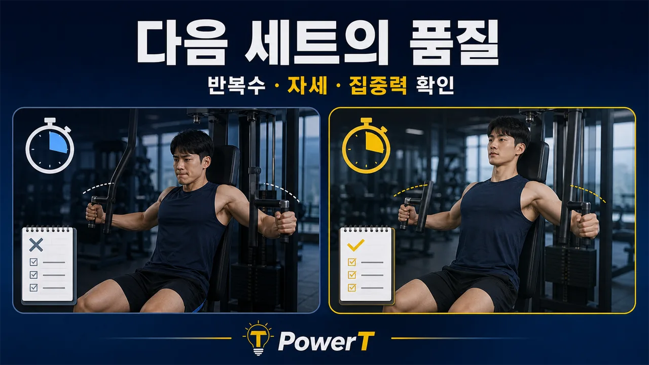 휴식시간에 따른 다음 세트 수행 비교