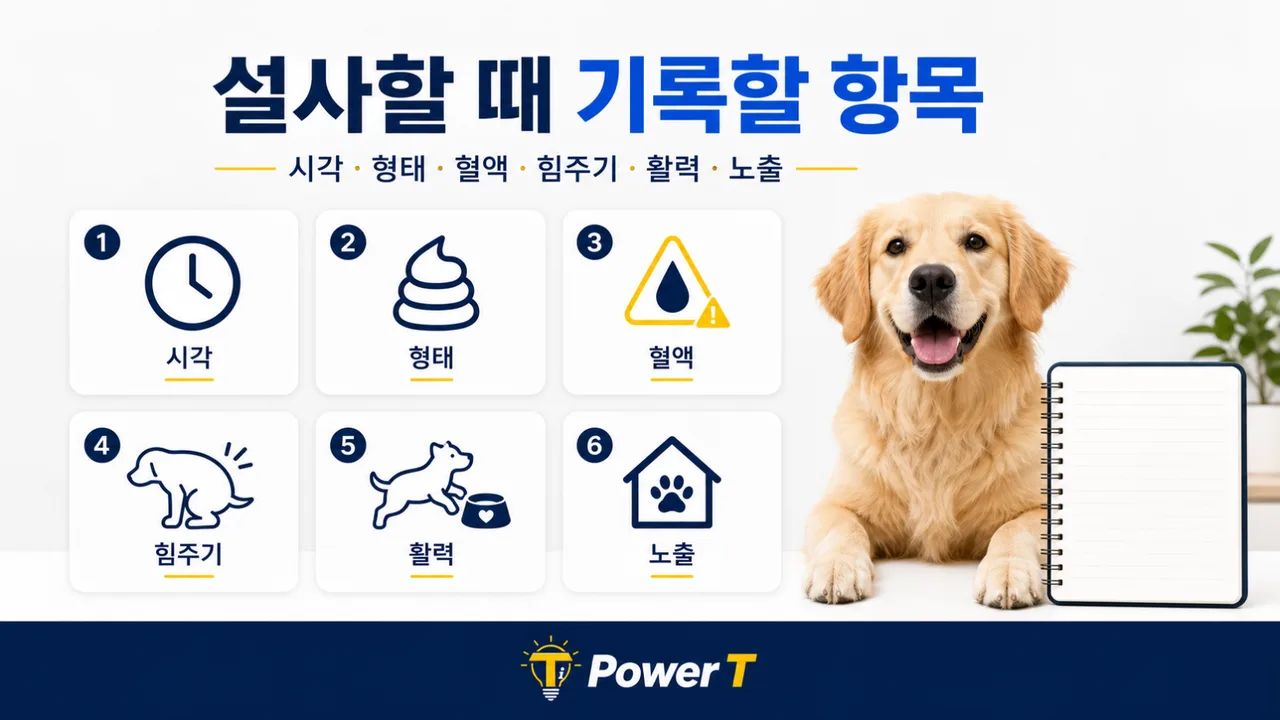강아지 설사 기록 항목