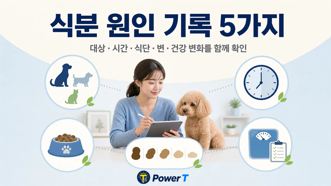 강아지 식분증 원인 확인 항목
