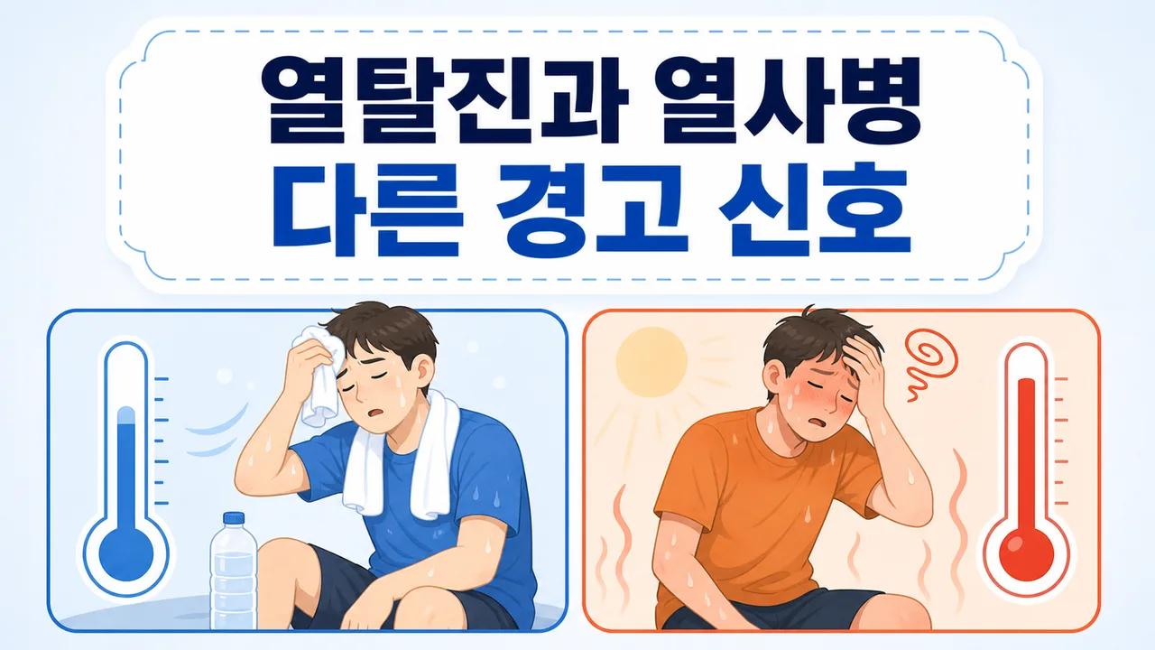 열탈진과 열사병에서 확인할 경고 신호 비교