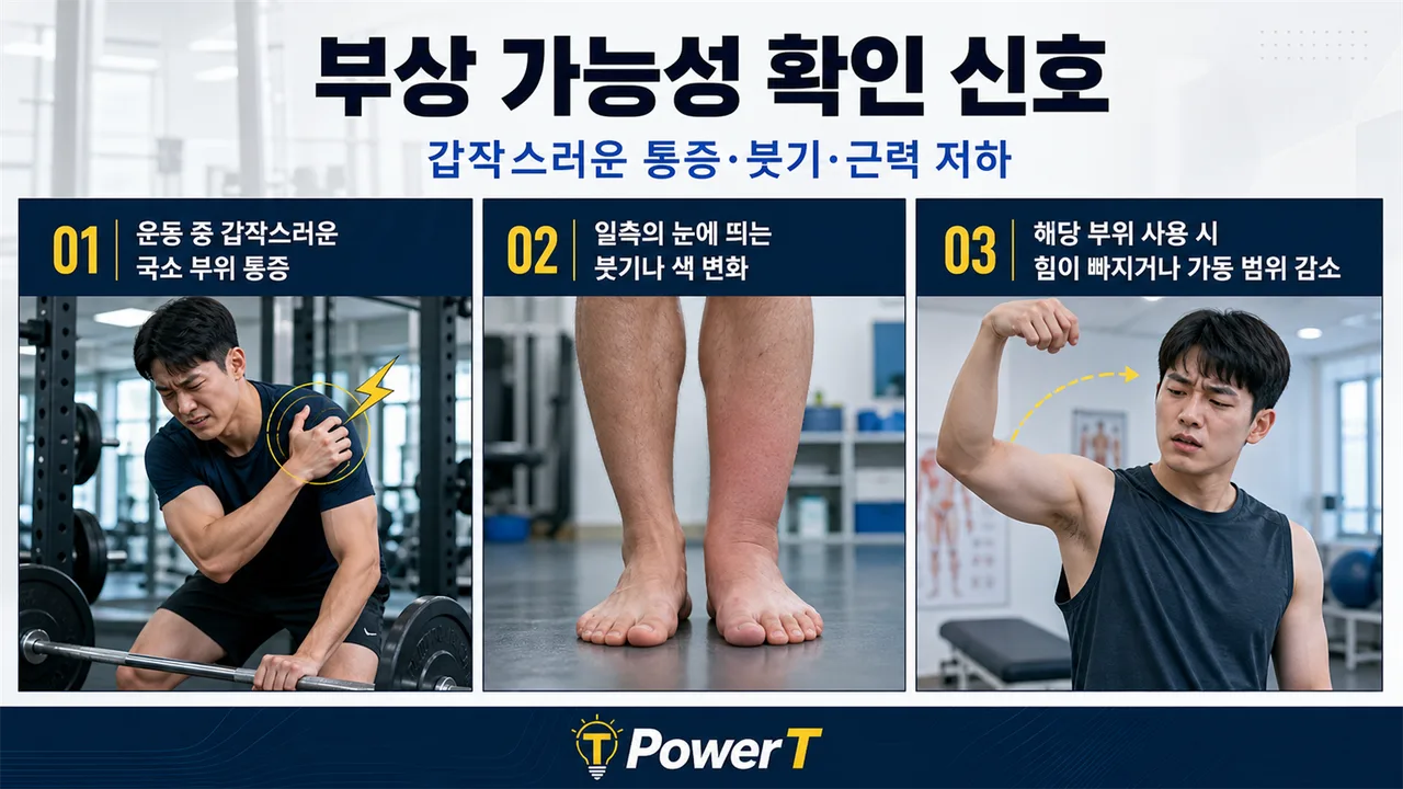 웨이트 부상 가능성을 살펴야 하는 신호