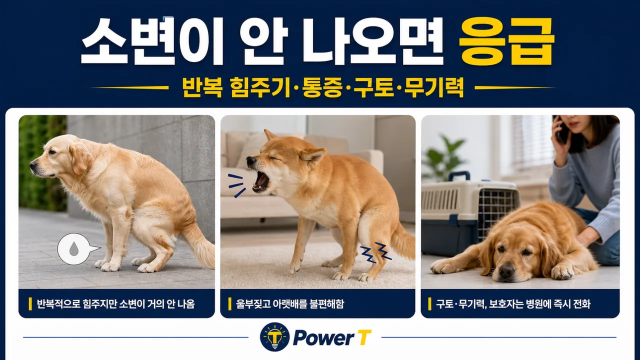강아지 요도 폐색 의심 신호