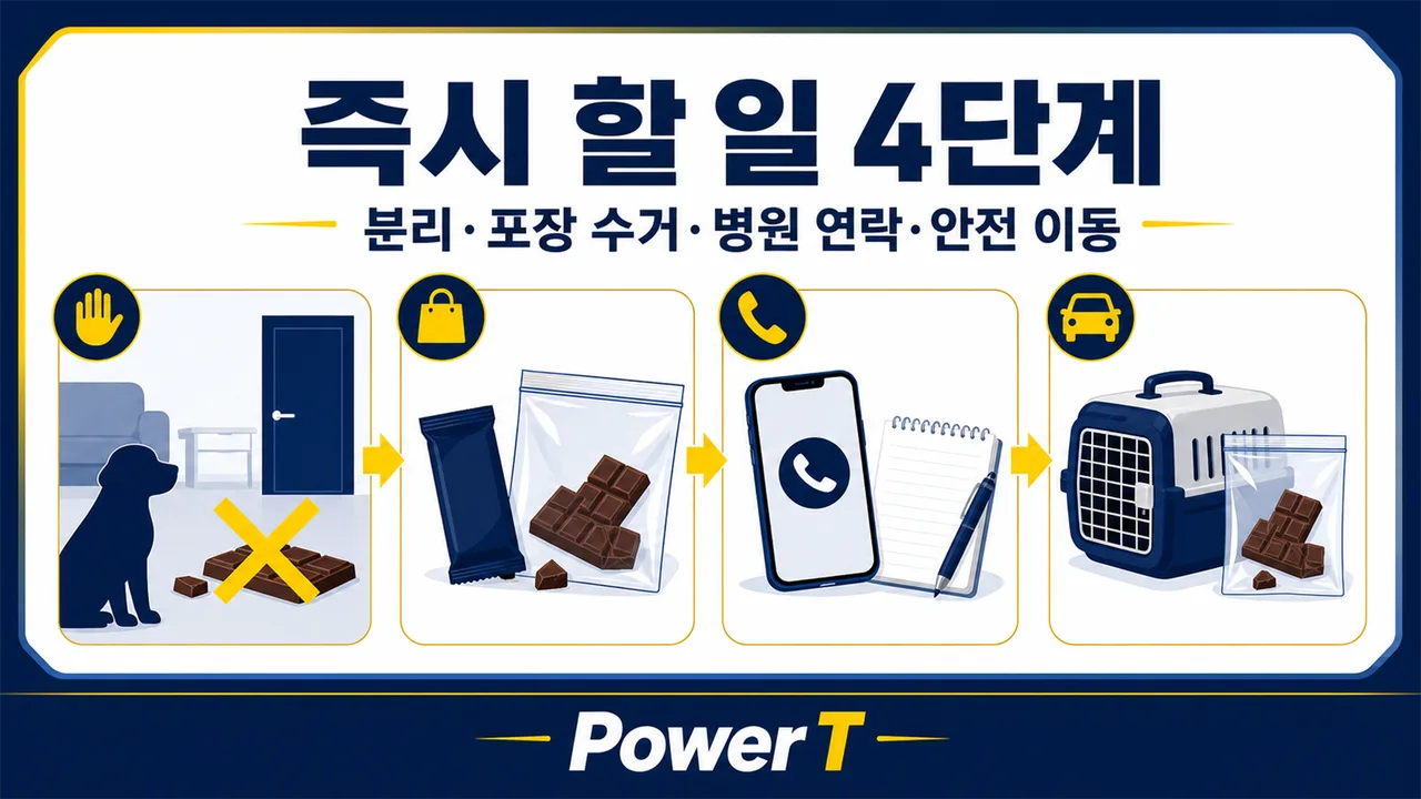 강아지 초콜릿 섭취 응급 대응