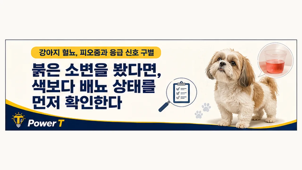 강아지 혈뇨와 피오줌 응급 신호