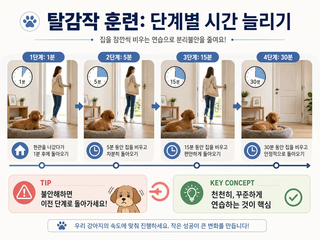 강아지 분리불안 초기 증상 탈감작 훈련 