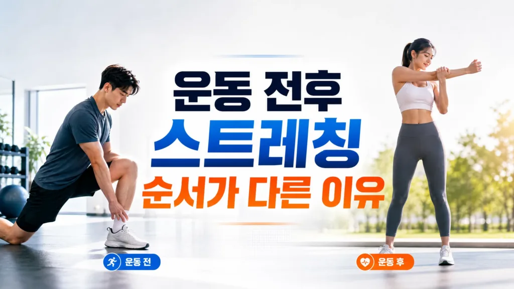 운동 전후 스트레칭 순서가 다른 이유